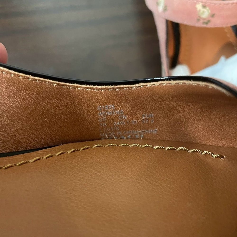 NWT Coach Mary Jane Prairie Print Suede Size 7 - Picture 8 of 8